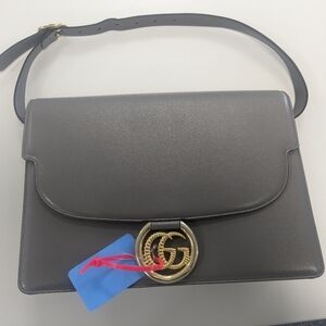 Gucci Ring Shoulder Bag - Grey Leather